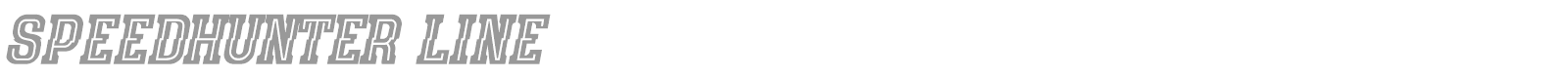 Speedhunter Line font preview